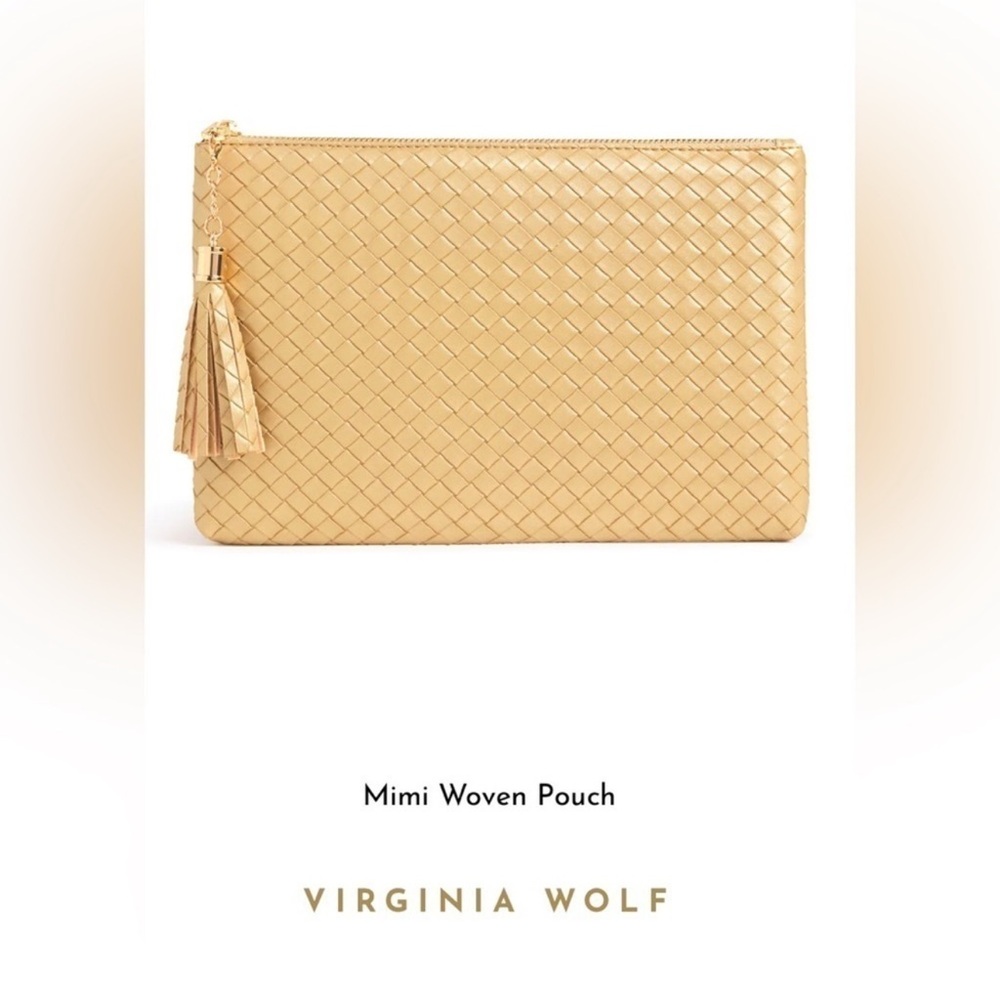 Virginia Wolf Mimi Golden Pouch NWT